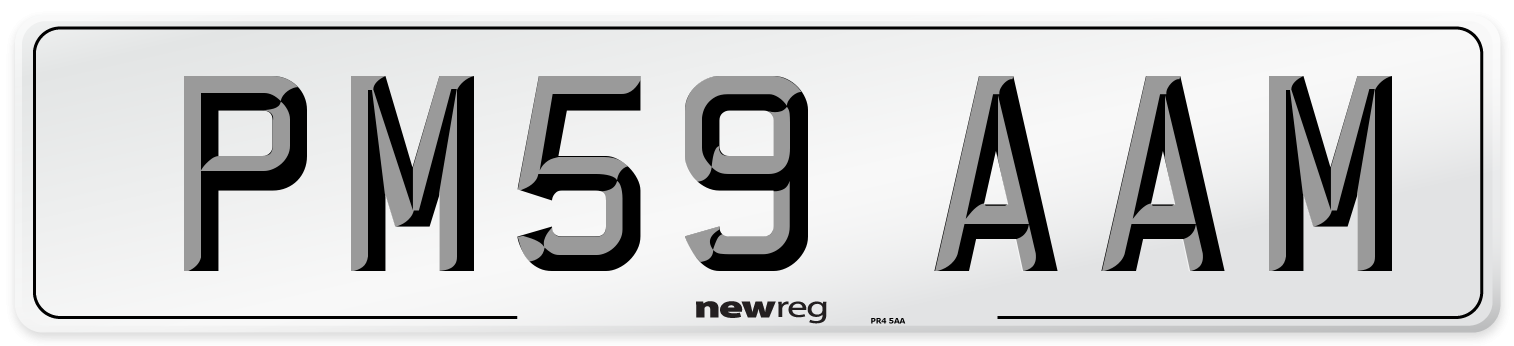 PM59 AAM Number Plate from New Reg